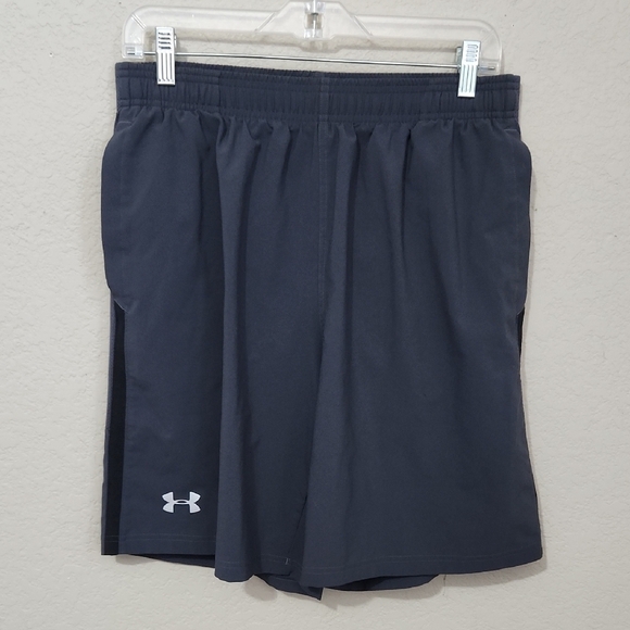 Under Armor Swim Trunks Heat Gear Men's Gray Shorts Size L - Picture 1 of 8